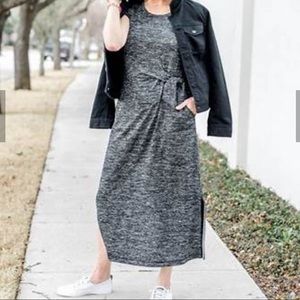 2P Talbots Black Midi Dress